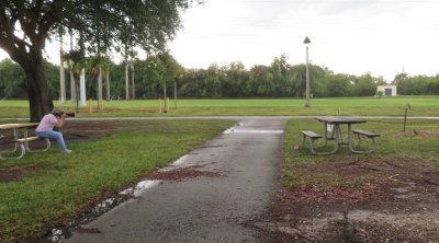 Jan, photographing Burrowing Owls at Brian Piccolo Park