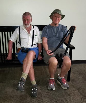 After leaving Sunset Picnic area, we took a break at the WMWR Visitor Center and John and Steve rested on a bench in the lobby.