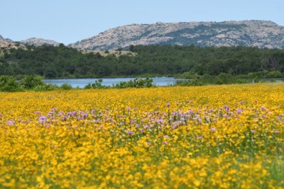 Looking to the W with Lake Quanah Parker in the background