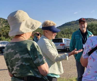 Nancy R, Nancy V and Kelly B at The Nature Conservancy Preserve in the Davis Mountains, TX