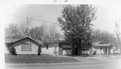 Bill and Jackie's house, the Harris Cabinet Shop and MA and Rudel Harris's house on S May Ave--before the big elm tree was cut down