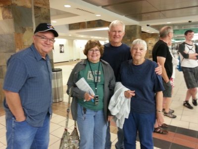 Gerald, Mary, Steve and Jackie, picking her up at the airport, Aug 29, 2017