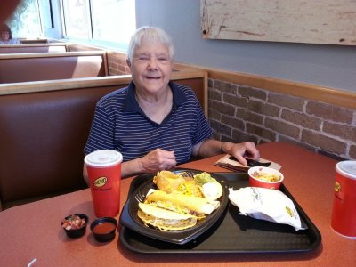 Jackie at Taco Bueno, Aug 30, 2017