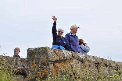 Kathy, Jackie, Pepper and Mary on the Oregon coast, June 11, 2012