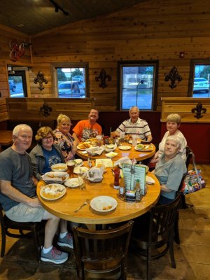 Steve, Mary, Treva, Tracy, Victor, Denise and Jackie at The Shack, OKC, Sep 13, 2019