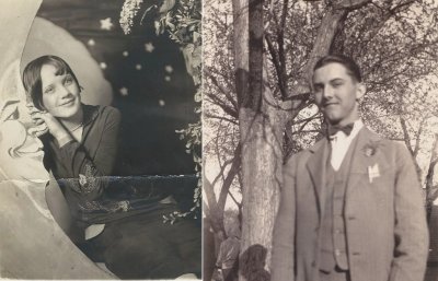 A mash-up of Jackie's parents prepared by Mary for Jackie's 90th birthday slide show