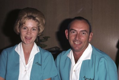 Melba and Lynn Keel in matching bowling shirts?