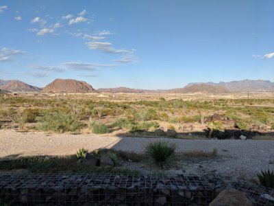 The view east from the front of our B&B in Terlingua, TX