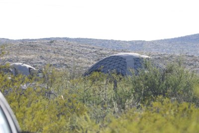 Dome homes north of Christmas Mountains Oasis