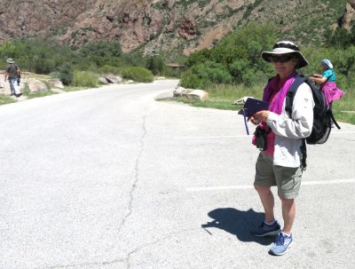 Patti at our next stop, a nearby campground in Big Bend National Park