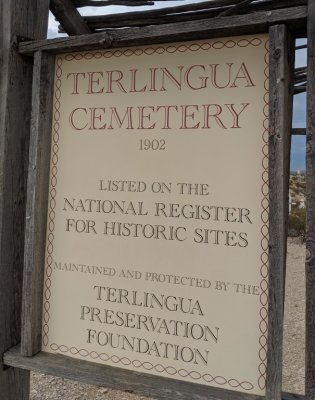 Terlingua cemetery sign