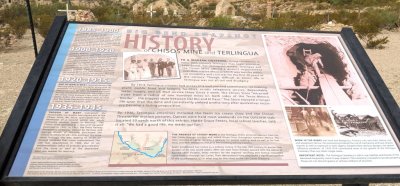Sign documenting history of the area