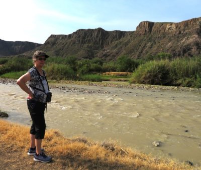 Patti looks out along the Rio Grande at one of the state parks at which we stopped.
