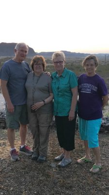 Steve, Mary, Nancy V and Patti, in front of our B&B before we left