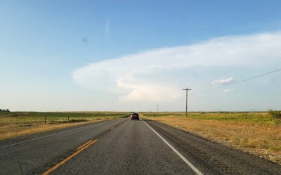 We had lunch at the Oasis Cafe in Marathon, at the suggestion of the groundskeeper at the park, then headed north, driving straight for a thunderhead.