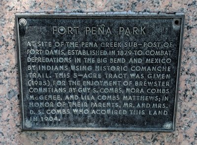 Plaque on a monument at the park