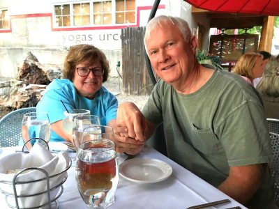 Mary and Steve, celebrating our 38th wedding anniversary