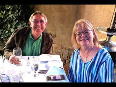Kent and Cheryl, at our outdoor dinner venue