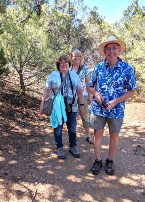 Mary, Cheryl and Kent along the trail at Randall Davey Audubon