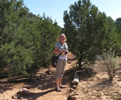 Cheryl, on the Randall Davey Audubon trail