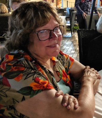 Mary, at dinner at La Casa Sena restaurant