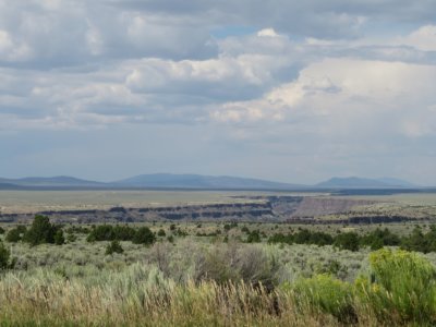 On the west side of the highway, we could see the gorge cut by the Rio Grande.
