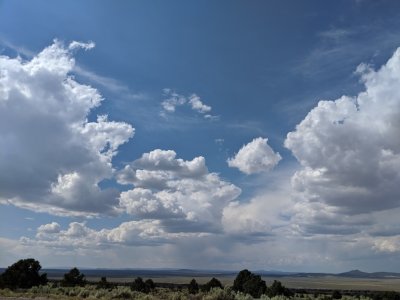 The big sky as we headed toward Taos
