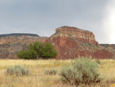 Looking SE from the road into Ghost Ranch