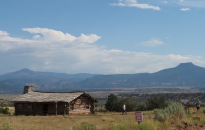 Old ranch house at Ghost Ranch with Pedernal in the background