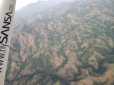Mountains below
