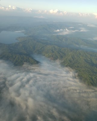 Fog in the low-lying areas along our route