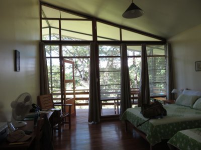 After we left the patio, we got our room assignments and checked out our rooms. Each had a deck in the back that looked out on the rainforest.
