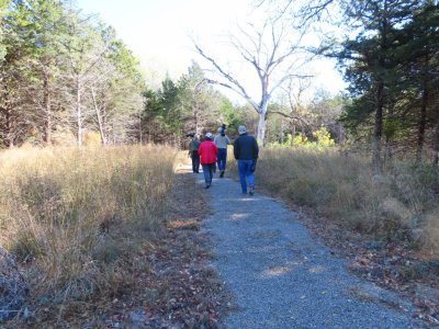 Our OCAS group, on the nature trail at Salt Plains NWR, OK