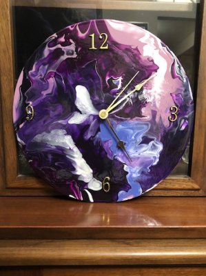 Acrylic Pour on 33rpm record