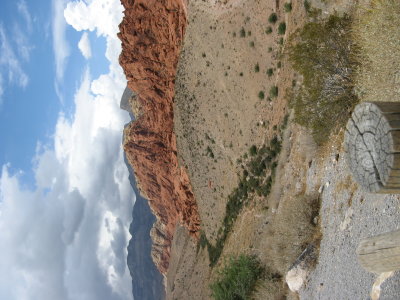 Red rock ridge in Nevada desert