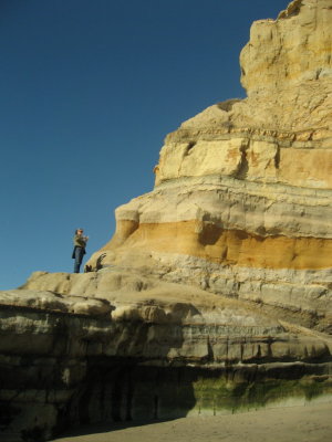 Anna on cliffs