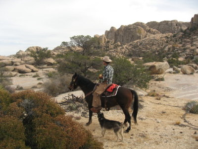 Heading down the trail