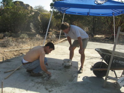 Alejandro helps with the resurfacing - 5/18