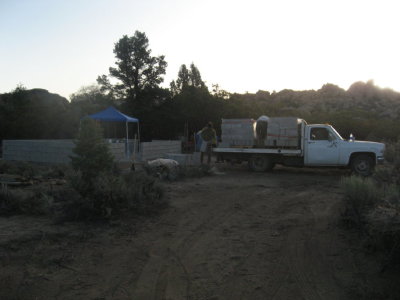 Early morning unloading of Ricardo's truck 5/27