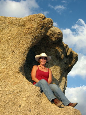 J in a rock