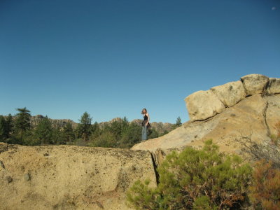 Emily on the rocks