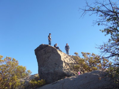 Morning rock climbing