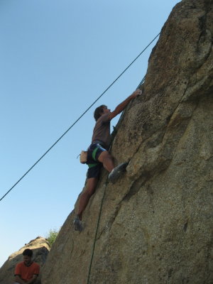 Mark trying a harder route