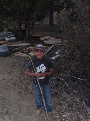 Pasqual shows off the bow