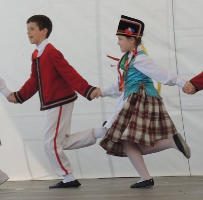 Adorable folk dancers in Rzeszow
