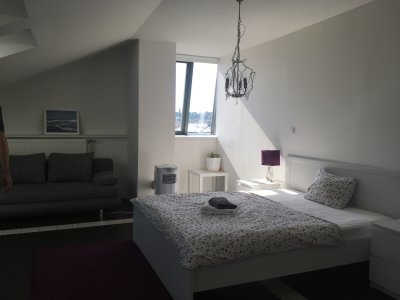 One of our two bedrooms in Prague