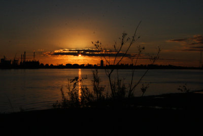 The Mississippi River at Nightfall