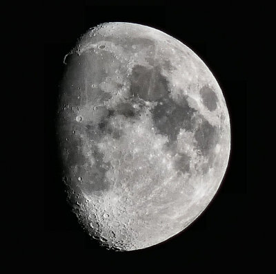 This evenings moon.