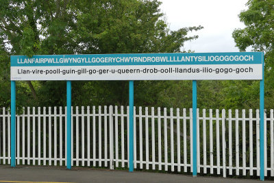 Longest station name in the world!  Locally shortened to Llanfair P.G..!