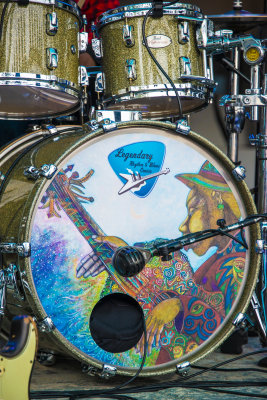 Drums with commemorative art by Charles Bibbs